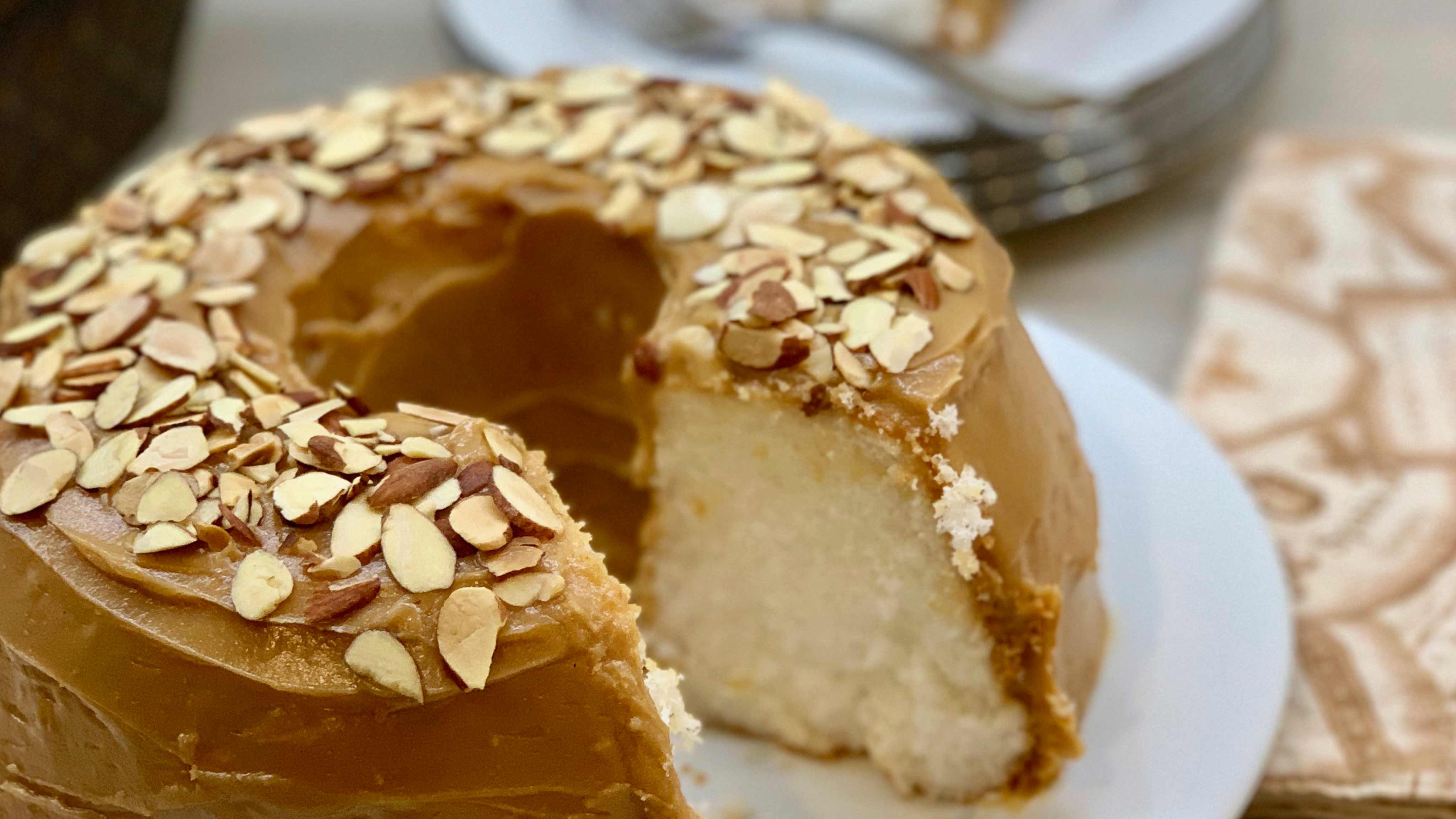 Image for Recipe Angel Food Cake with Almond Butter Frosting